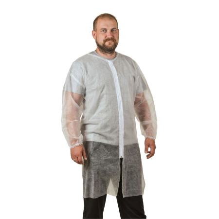 Халат поліпропіленовий на блискавці BeSafePro, ХL